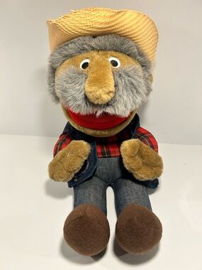 Vintage Signed Shotgun Red Plush Doll Steve Hall Autograph Nashville Now Hee Haw